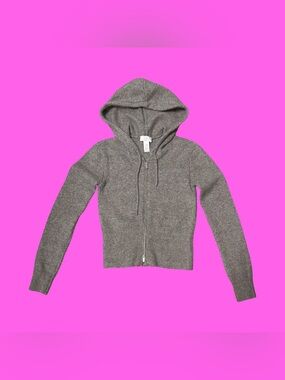 Victoria’s Secret Purple Knit Zip-Up Hoodie Sweater!